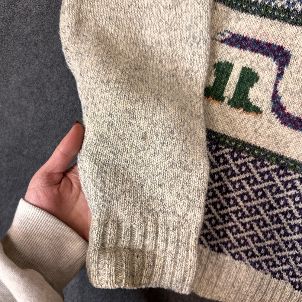 Woolrich Wool Blend Patchwork Button Front Cardig… - image 7